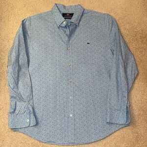 Vineyard Vines Light Blue Patterned Button Down Shirt